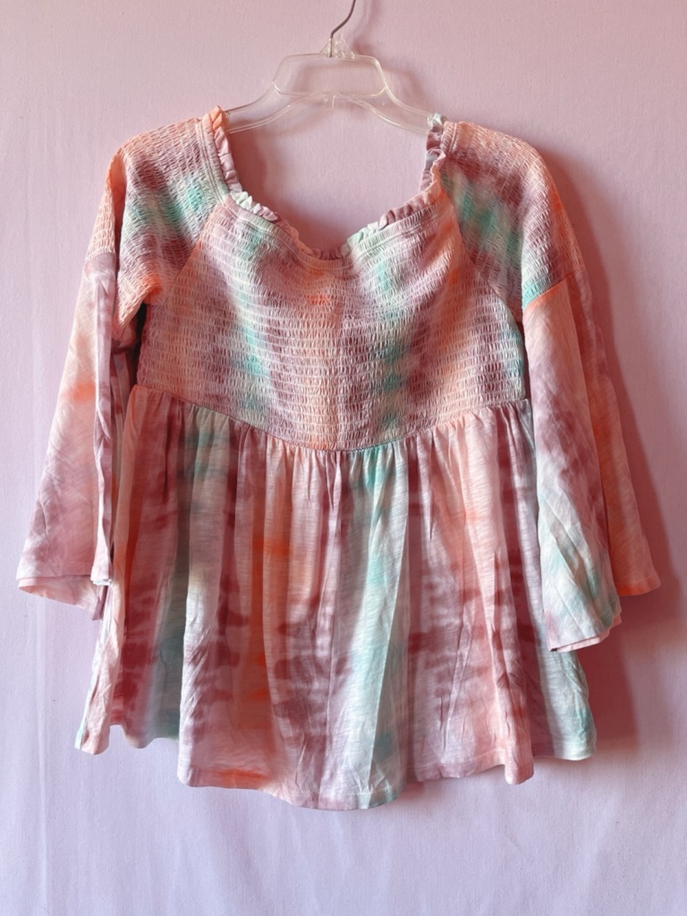 Torrid Tie Dye Babydoll Cold Shouldet Top 💕 - Picture 4 of 11